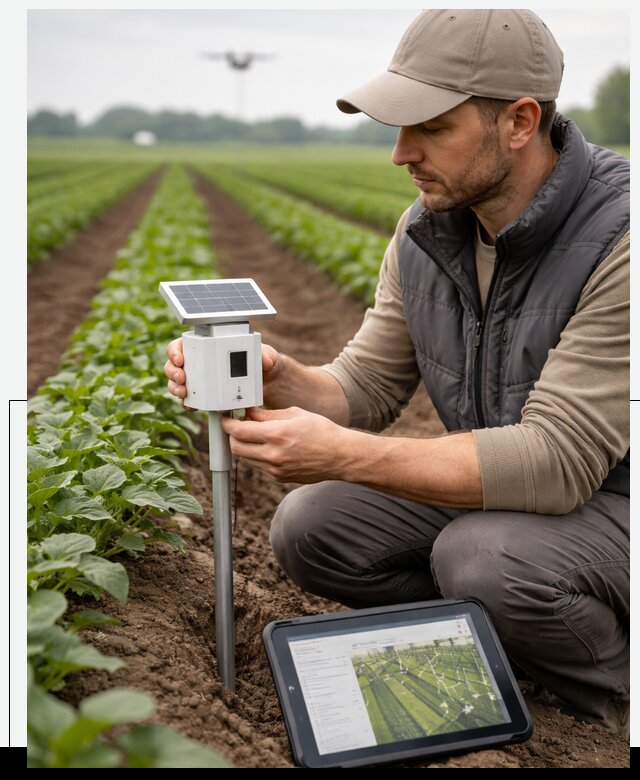 IoT мониторинг сельскохозяйственных полей и контроля в Луге